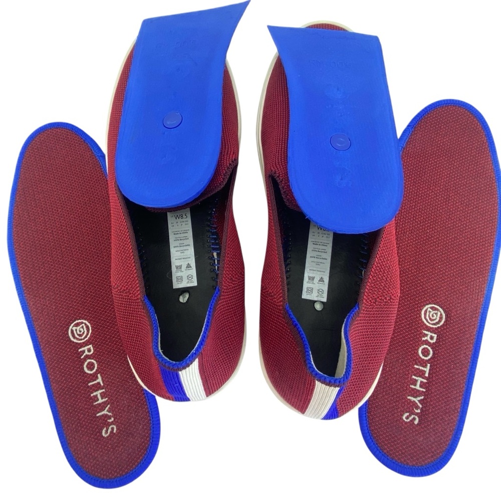 Rothy's The Sneaker Burgundy Red Slip Ons - Picture 7 of 16